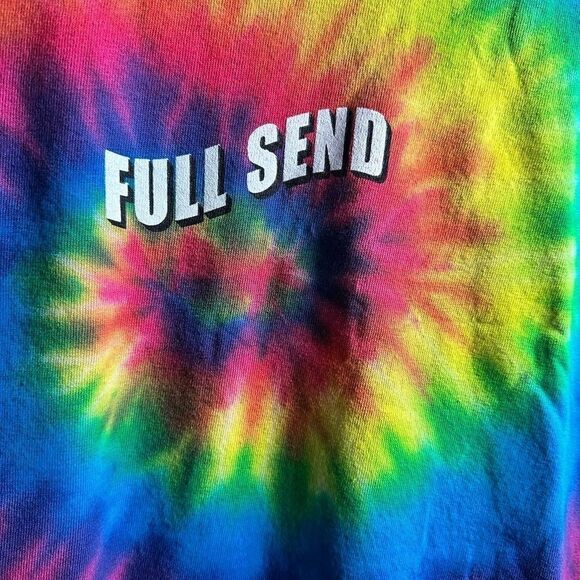 NWT Full Send Unisex Tie Dye Long Sleeve Graphic Tee Shirt - Size Small - Picture 3 of 6